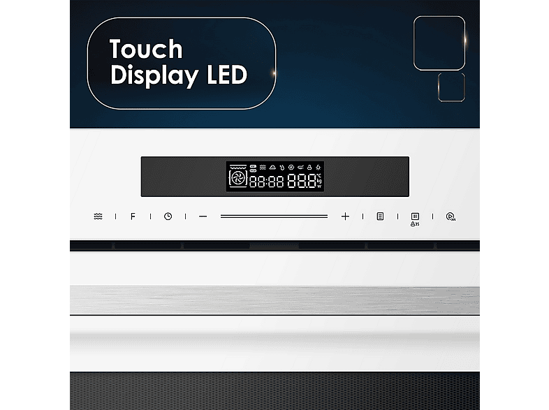 Microondas - Hyundai HHMW3414DGW00, 900 W, 5 potencia, 34 l, Cristal blanco