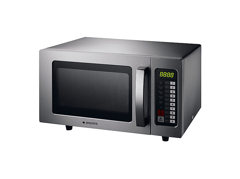 Microondas - Aspes AMWH2510001MD, 1000 W, 4 potencia, 25 l, Inox