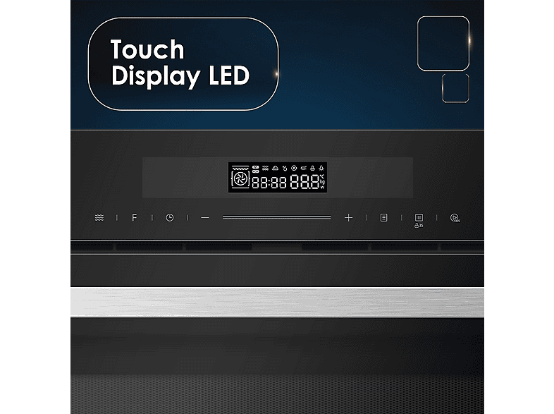 Microondas - Hyundai HHMW3414DGB00, 900 W, 5 potencia, 34 l, Cristal negro