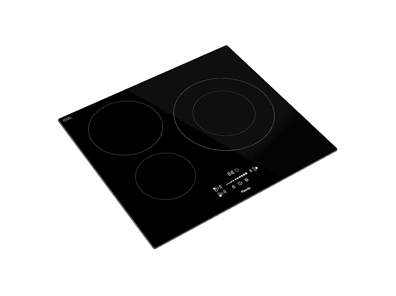 Placa de inducción - Pando One IND-60, 3 zonas, 590 mm, Cristal Negro