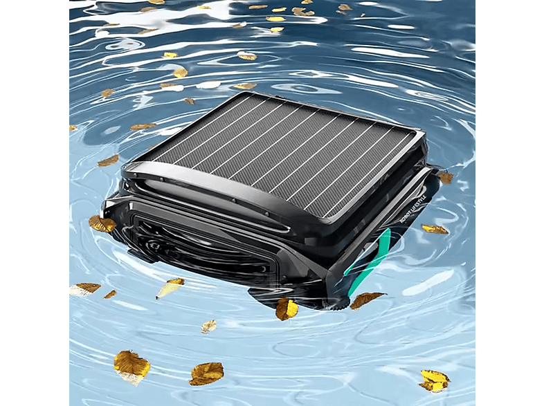 Robot limpiafondos - Wybot Skimmer E-TRON F1 Wybot solar 24h 7L EdgeMaster, Negro