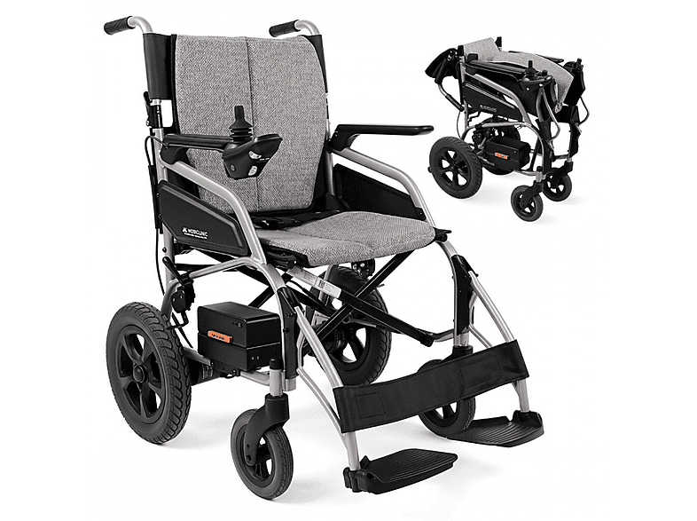 Silla de ruedas eléctrica - Mobiclinic Mara, 17 kg, Gris