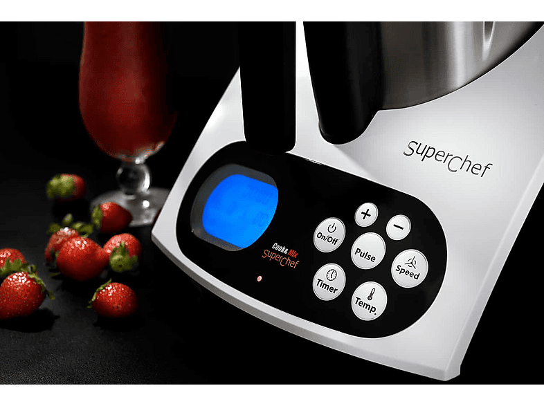 Robot de cocina - Superchef Cook&Mix VA1500, Blanco & Negro