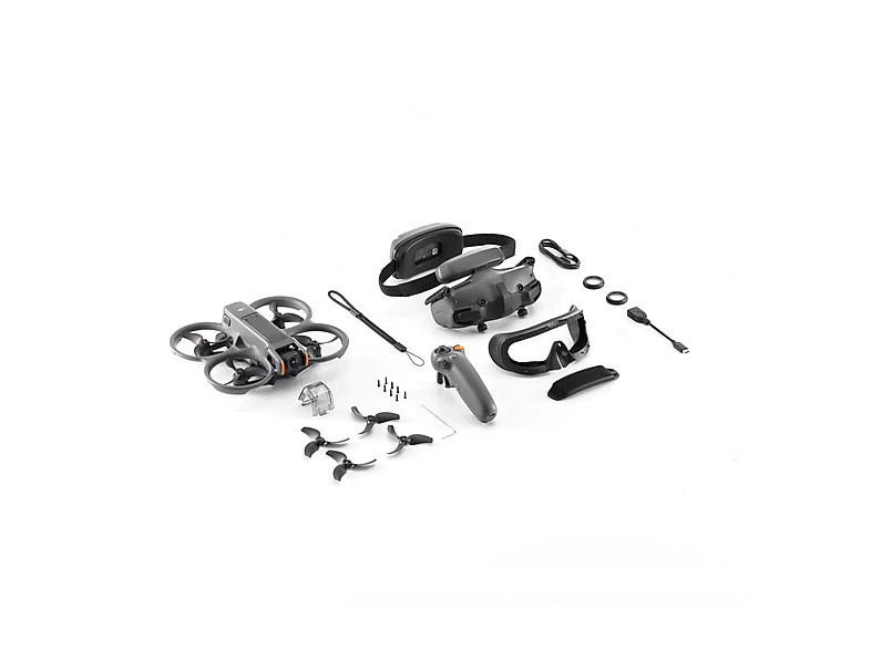 Drone - DJI Avata 2 Fly Smart Combo con 3 baterías + gafas N3 + control remoto Motion 3, 12 megapixel, 23 min, Black