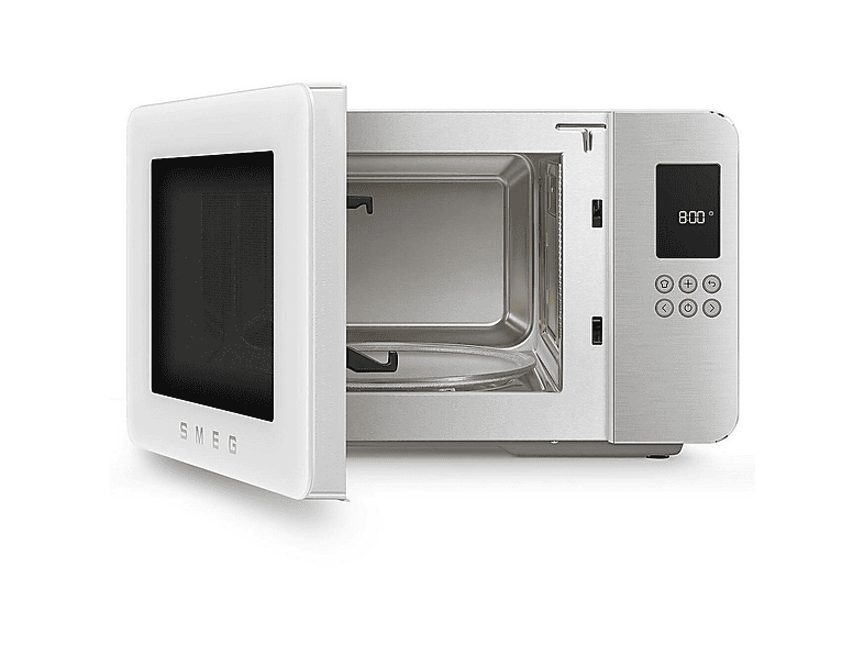 Microondas con grill - Smeg MOC01WHMEU, 1450 W, 29 l, Blanco mate