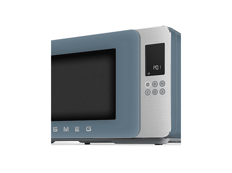 Microondas con grill - Smeg MOC01SBMEU, 1450 W, 29 l, Azul tormenta mate