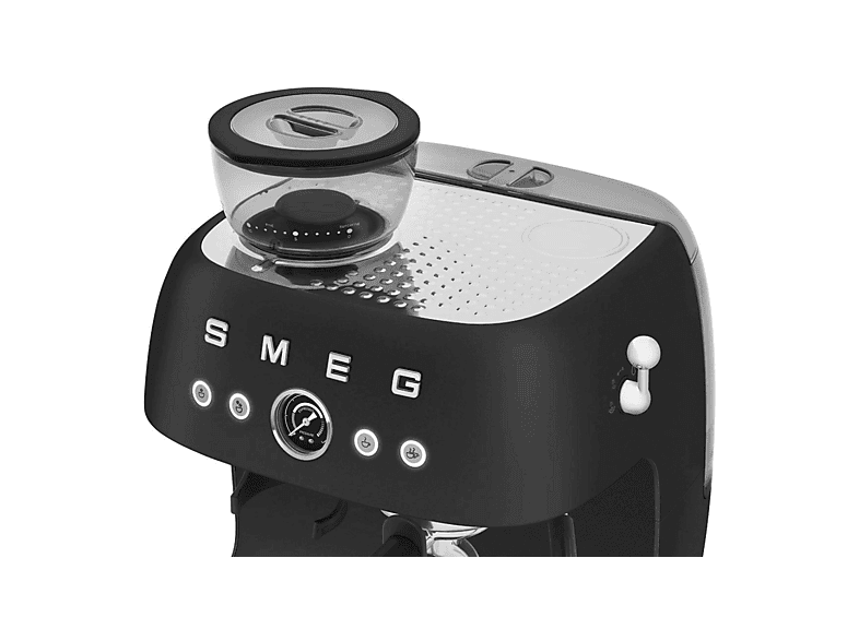 Cafetera espresso manual - Smeg EGF03, 20 bar, 1650 W, 2 tazas, Negro mate