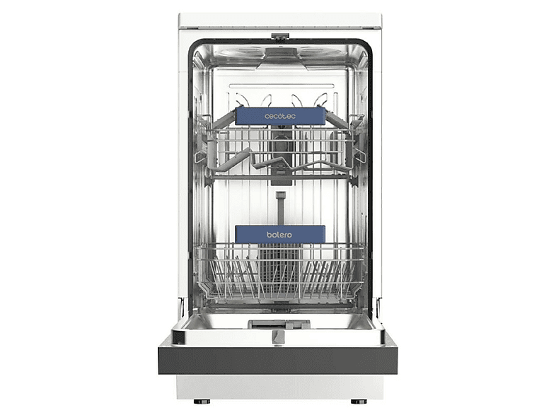 Lavavajillas libre instalación 45 cm - Cecotec Bolero Aguazero 4350, 4 programas, 44,7 cm, Blanco