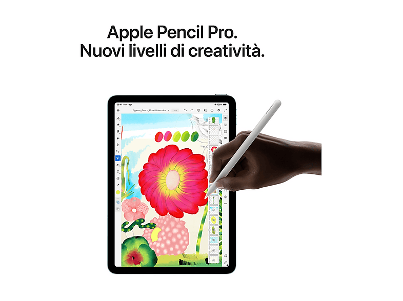 Tablet - Apple IPAD AIR 13 M4 WF CL 256GB STL, Beige, 13 " Retina, 12 GB RAM, Apple M M4, Tablet iOS