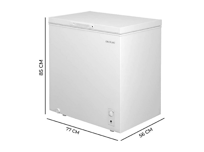 Congelador horizontal - Cecotec Bolero CoolMarket Chest 198M White D, 85 cm, Blanco