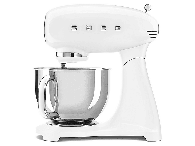 Robot Amasador - Smeg SMF05WHEU, Blanco / Plata