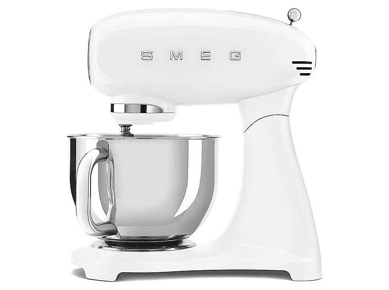 Robot Amasador - Smeg SMF05WHEU, Blanco / Plata