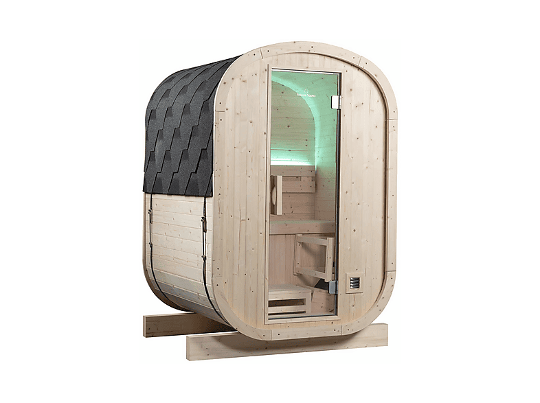 Sauna de exterior - Holls Gaia Urban - 2 Personas - Estufa De 4,5Kw Y Piedras Incluidas, Marrón