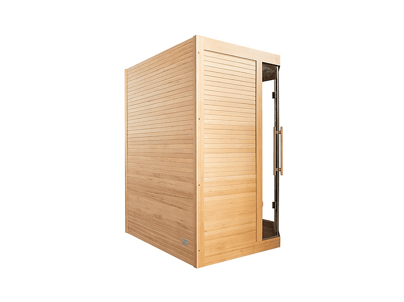 Sauna de interior - Poolstar Sense 3 Plazas De Esquina Con Cristal Panoramico - Calentador 4,5Kw, Marrón