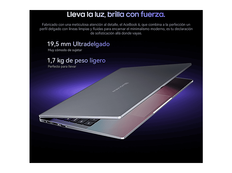 Portátil - Blackview ACEBOOK 6, 15,6 " Full-HD, AMD Ryzen5 3500U, 16 GB RAM, 256 GB SSD, Onboard Graphics, Windows 11 Home, idioma del teclado: US