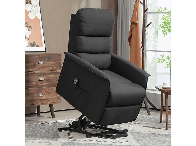 Sillón levanta personas - Homcom 713-042V90BK, 32,5 kg, Negro