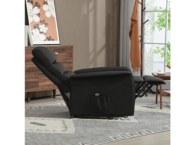 Sillón levanta personas - Homcom 713-042V90BK, 32,5 kg, Negro