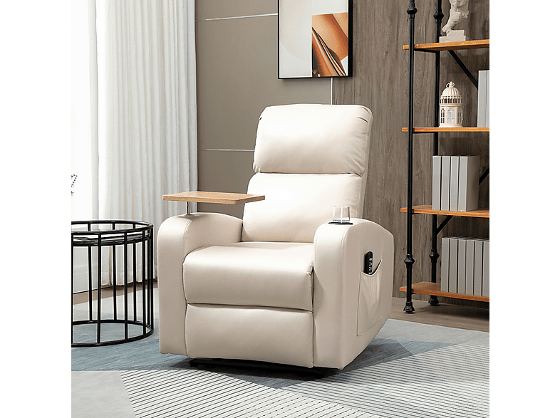 Sillón de masaje - Homcom 700-156V90LG, Beige