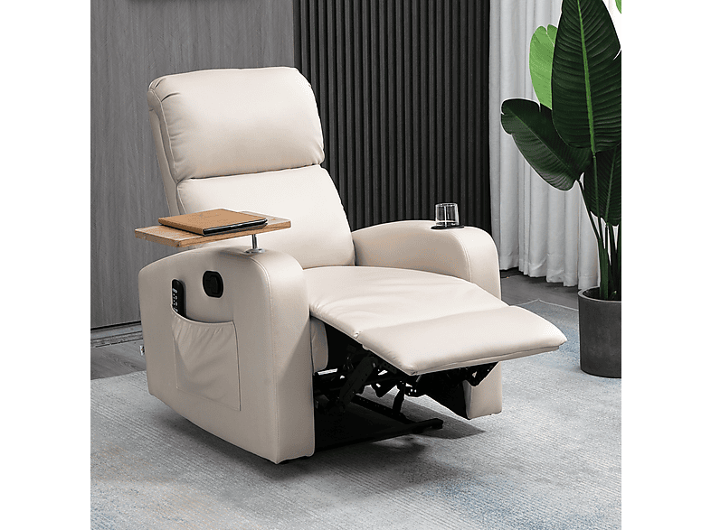 Sillón de masaje - Homcom 700-156V90LG, Beige
