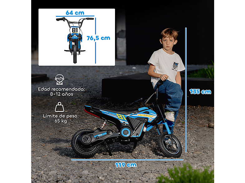 Moto eléctrica infantil - Aiyaplay 370-393V90BU