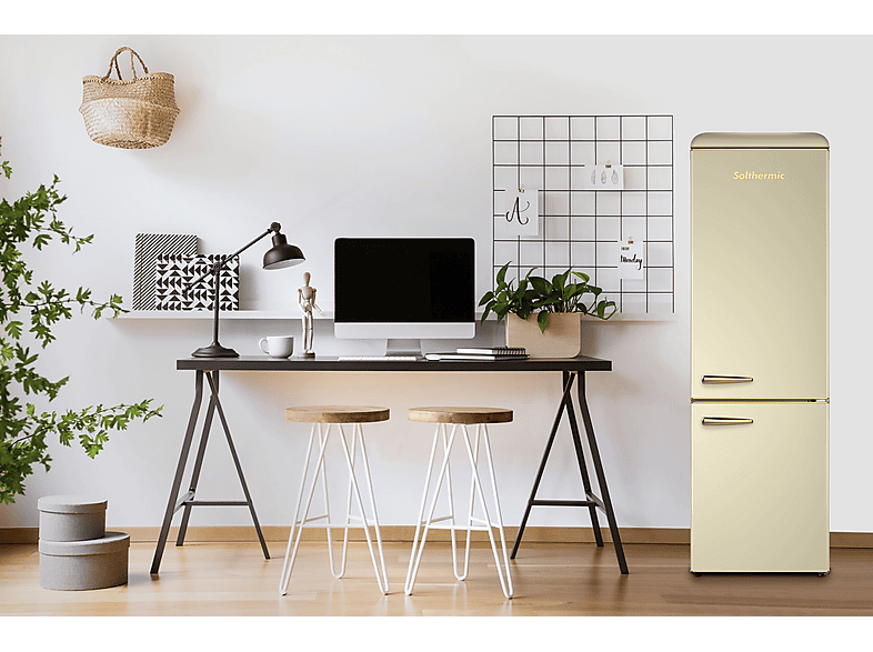 Frigorífico combi - Solthermic Fcr192cg, Altura 192 cm, BEIGE