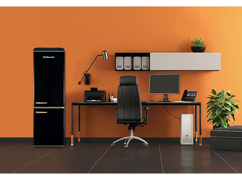 Frigorífico combi - Solthermic Fcr192ng, Altura 192 cm, NEGRO