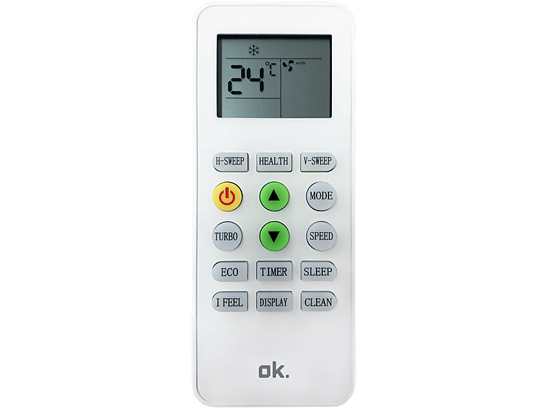 Aire acondicionado Split 2 x 1 - OK OAC 140226 ES SET 2X1 4.1 DC INVERTER 2.6KW+3,5KW, 3500 fg/h, Función Inverter, Blanco
