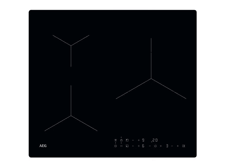 Placa de inducción - AEG Serie 5000, 3 zonas, 580 mm, Negro