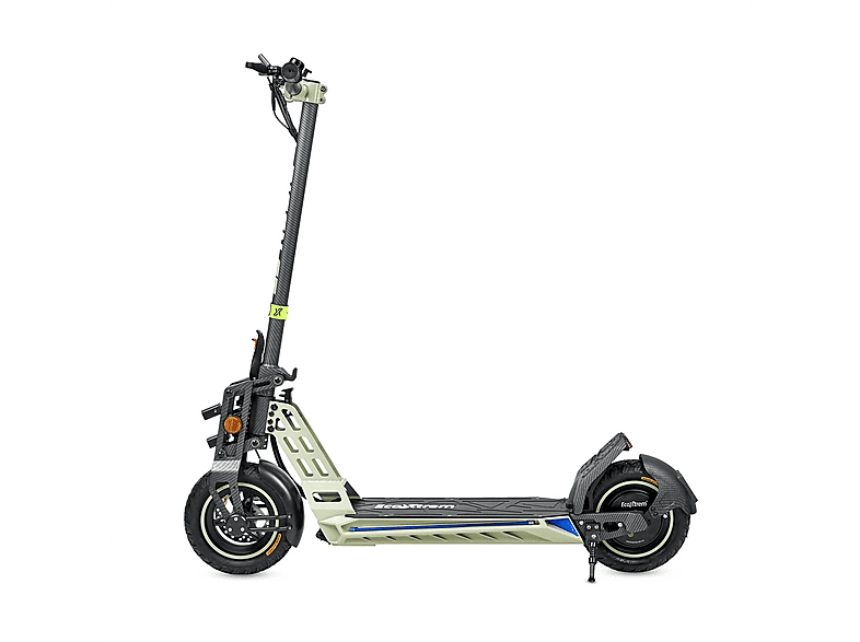 Patinete eléctrico - Ecoxtrem Bison GT, Pot. máx. 800 W, Carga máx. 120 kg, 40 km autonomía, 13000 mAh, Blanco roto