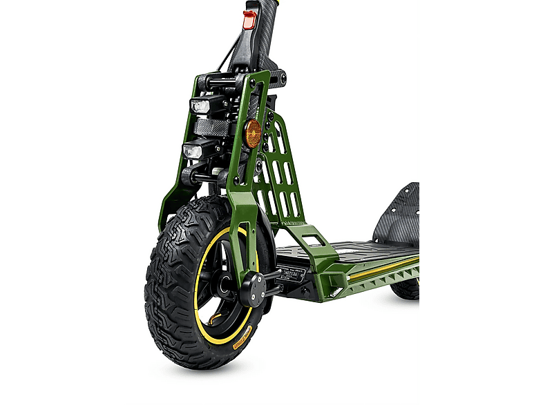 Patinete eléctrico - Ecoxtrem Bison GT, Pot. máx. 800 W, Carga máx. 120 kg, 40km autonomía, 13000 mAh, Verde Oliva