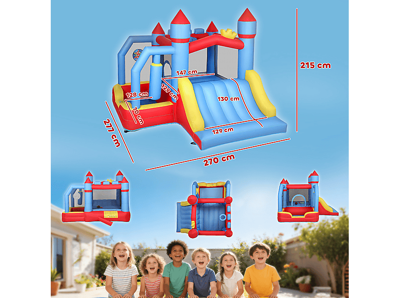 Castillo Hinchable Niños - Aiyaplay 346-018V90BU, a partir de 5 año(s), Azul
