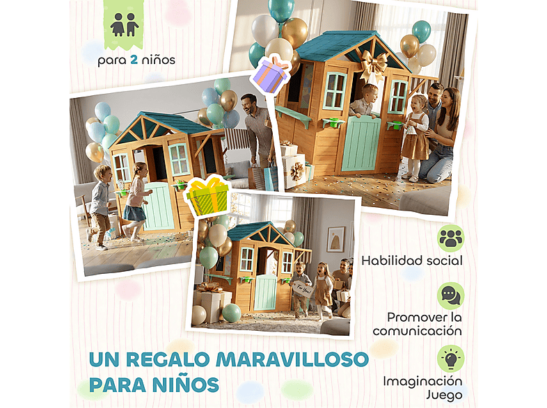 Casita Infantil - Aiyaplay 345-036V00MX, a partir de 3 año(s), Multicolor