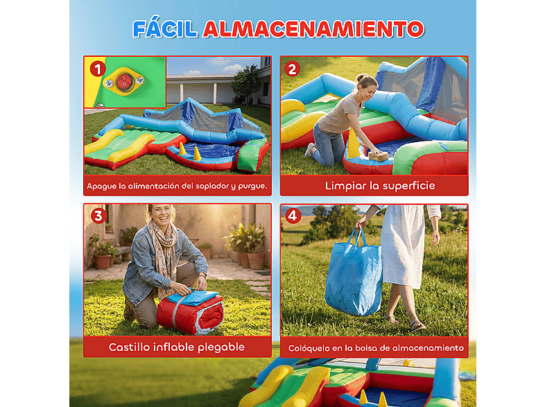 Castillo Hinchable Niños - Aiyaplay 346-026V90MX, a partir de 3 año(s), Multicolor