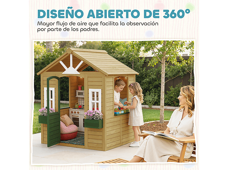 Casita Infantil - Aiyaplay 345-033V00BN, a partir de 4 año(s), Marrón