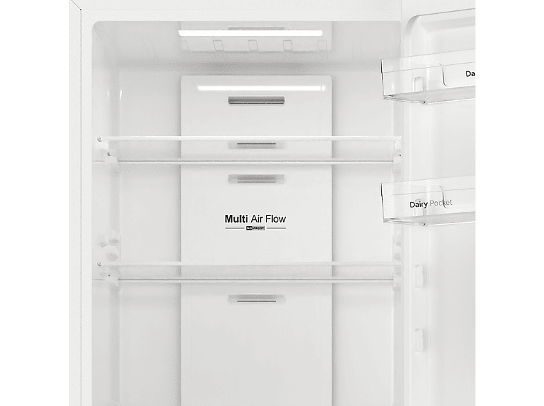 Frigorífico combinado - Vok EVR-308NCEW, Compresor Inverter, No Frost, Altura 185,5 cm, Capacidad 308 l, Blanco