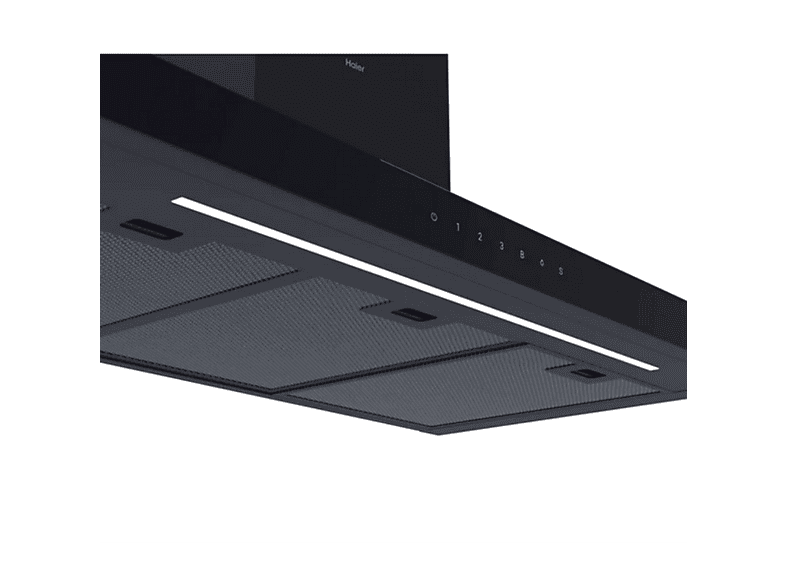 Campana decorativa - Haier ID Feel, 4 velocidades, 733 m³/h, 898 mm, Negro