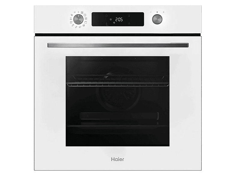 Horno multifunción - Haier H6 ID23B3YTW, Integrable, Pirolítico + hidrolítico, 78 l, 595 mm, Blanco