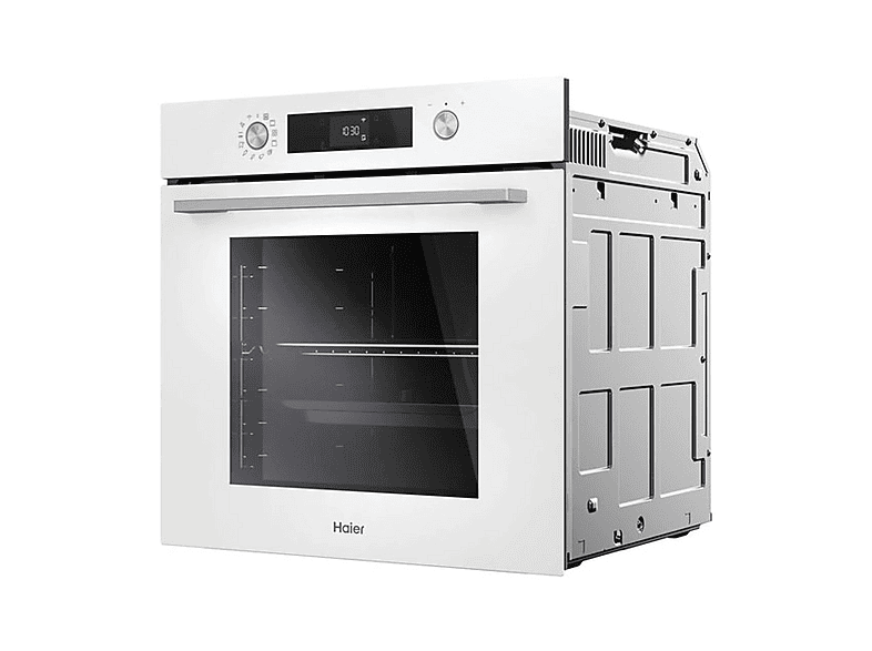Horno multifunción - Haier H6 ID23B3YTW, Integrable, Pirolítico + hidrolítico, 78 l, 595 mm, Blanco