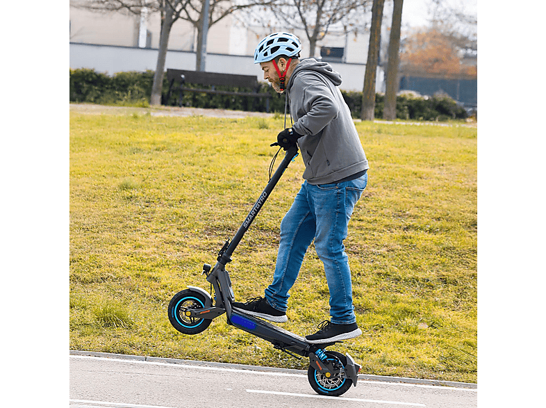 Patinete eléctrico - Smartgyro Rockway GTS, Pot. máx. 2000 W, Carga máx. 120 kg, 20000 mAh, Negro