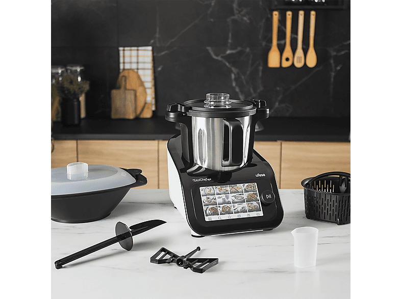Robot de cocina - Ufesa RK6, 1200 W, Blanco y Negro