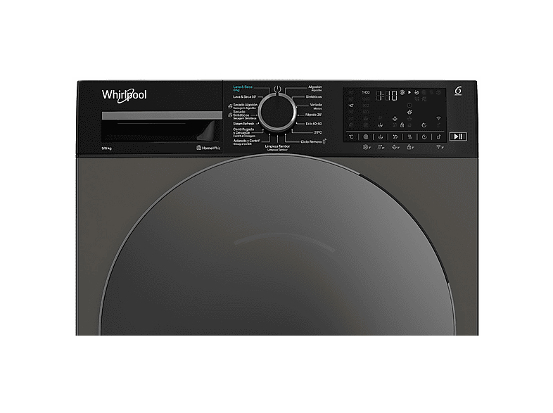 Lavadora secadora - Whirlpool WAD 9636G SPT, 9 kg + 6 kg, Manhattan Grey