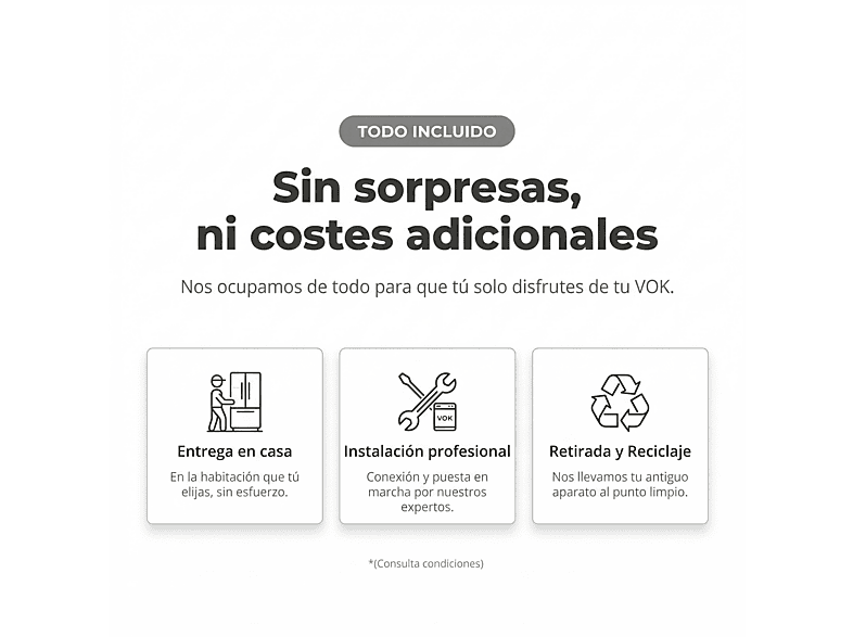 Frigorífico combinado - Vok EVR-442NDWCP, Compresor Inverter, No Frost, Altura 198,5 cm, Capacidad 442 l, Blanco