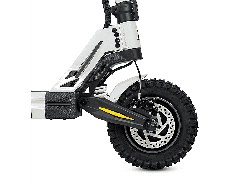 Patinete eléctrico - Ecoxtrem M41 Armored Dual LR, Pot. máx. 3200 W, Carga máx. 120 kg, 85 km autonomía, 24000 mAh, Blanco