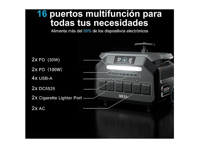 Estación de energía portátil - Iee P3200