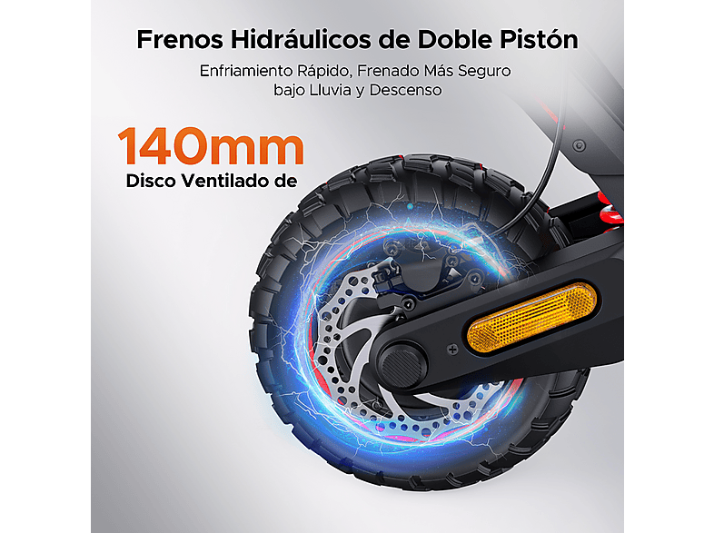 Patinete Eléctrico - Engwe Y1000, Carga máx. 120 kg, Plata