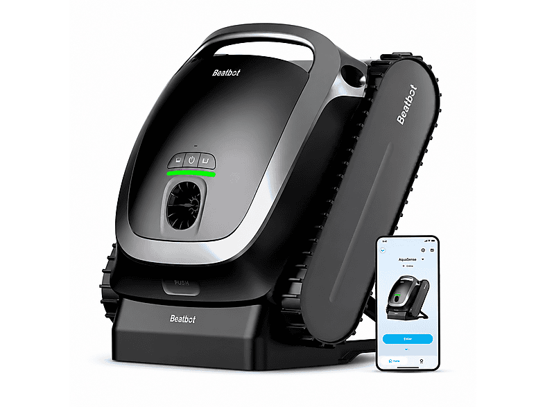 Robot limpiafondos - Beatbot AquaSense 2 Ultra sin cable para piscina, Negro