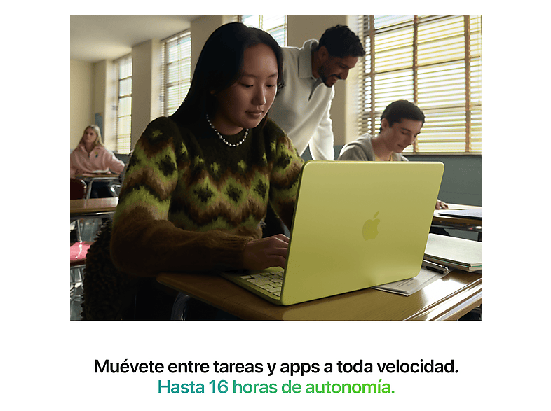 Portátil - Apple MacBook Neo, 13 " Retina, Chip A18 Pro de Apple, 8 GB RAM, 512 GB SSD, HD 500, macOS, idioma del teclado: ES, Cítrico
