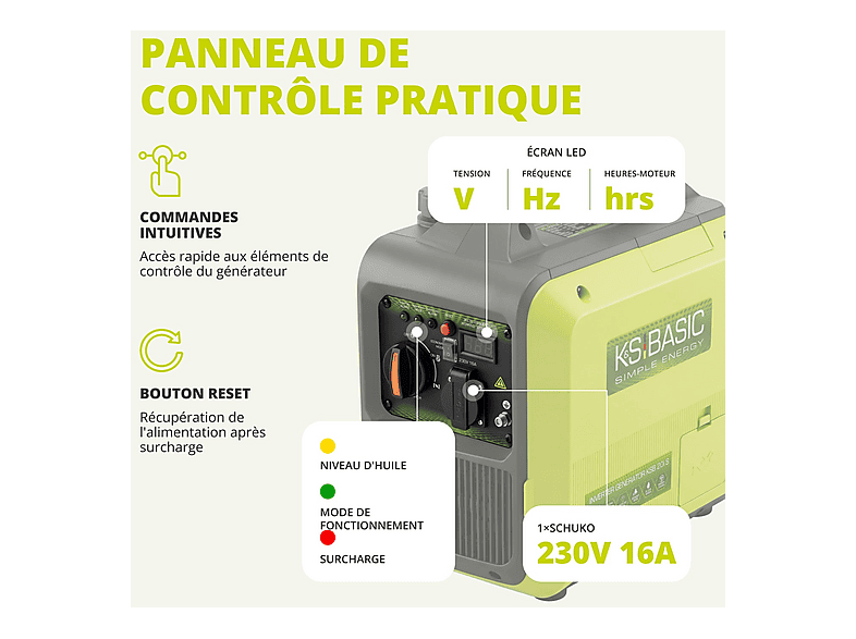 Generador de energía - Könner & Söhnen Generador inverter KSB 20i S