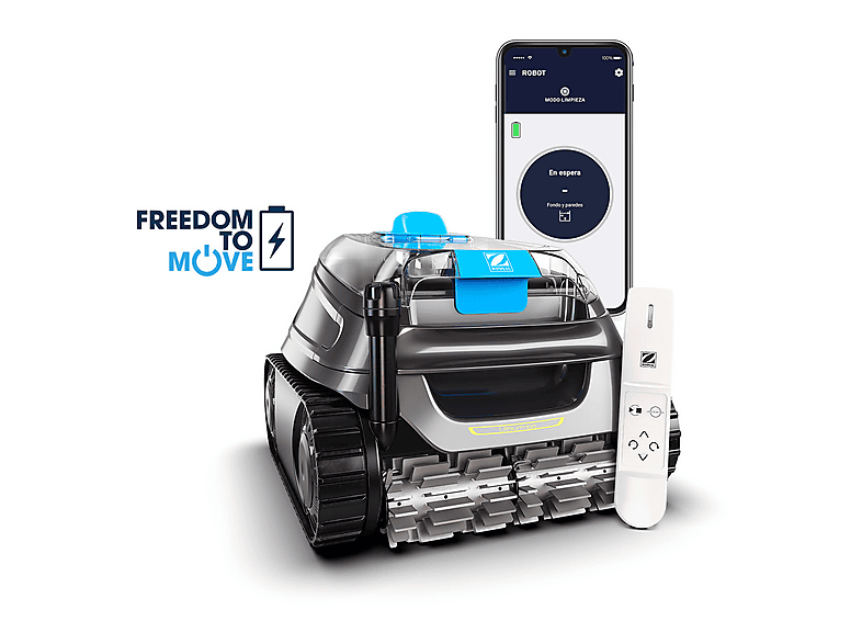 Robot limpiafondos - Zodiac - Freedom + Control Robot limpiafondos sin cable para piscina ZODIAC, Gris