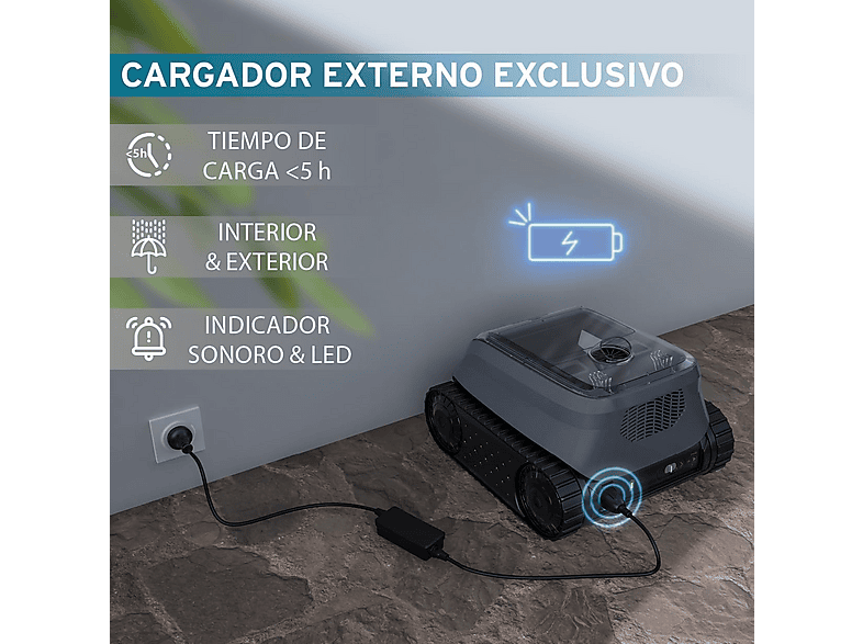Robot limpiafondos - Zodiac Freedom OF 42 iQ sin cable, Antracita